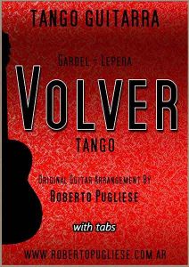 Tapa de Volver Tango partitura de guitarra arreglo de Roberto Pugliese. Con video