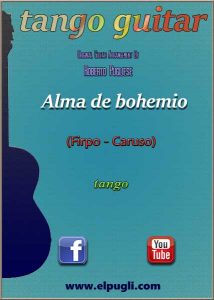 Tapa de Alma de bohemio tango partitura de guitarra
